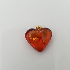 Amber Heart Pendant